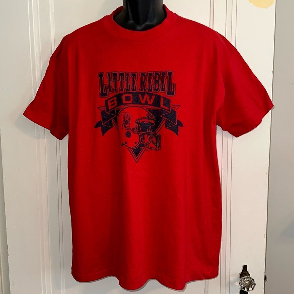 Vintage Ole Miss Little Rebel Bowl red cotton/polyester short sleeve‎ T-shirt